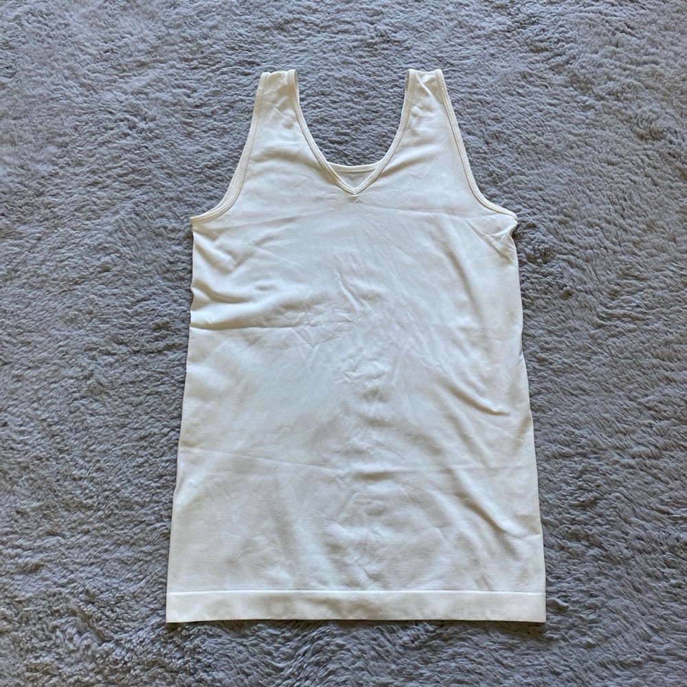Creamy white formal tank top
